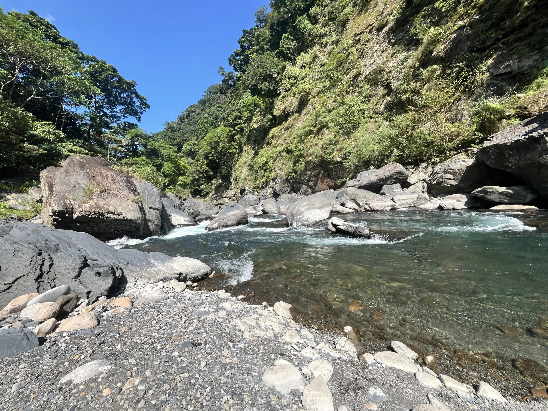 第二崩塌激流左岸扛船上岸點